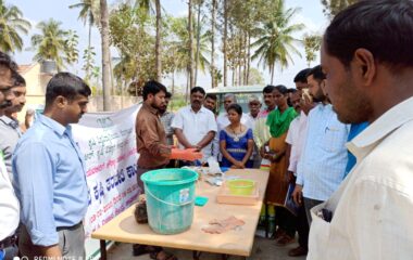 Method demo on Seed treatment under skill trg. prog. on Organic Trining Programme (MANAGE) @ ICAR KVK, Chamarajanagara